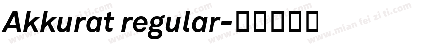 Akkurat regular字体转换